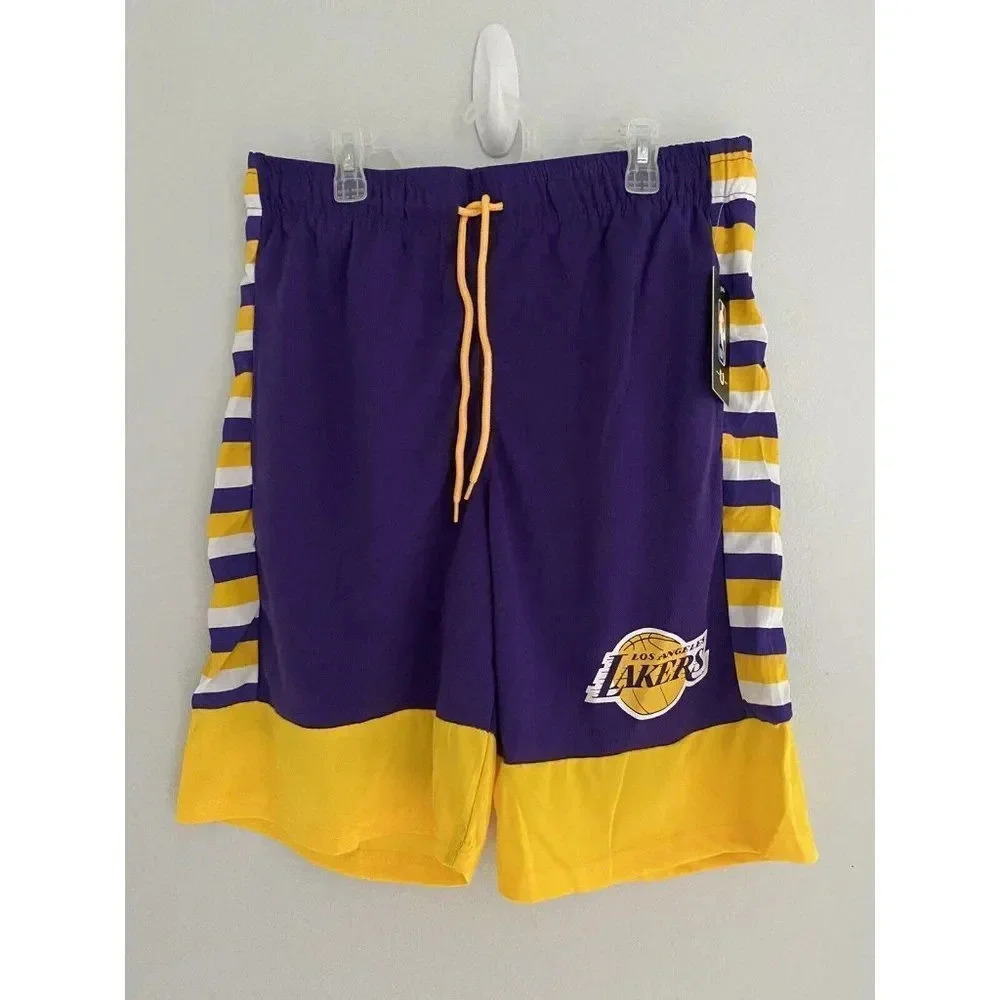 Los Angeles Lakers NBA LA Mens MEDIUM Basketball Shorts NEW. NBA BRANDED